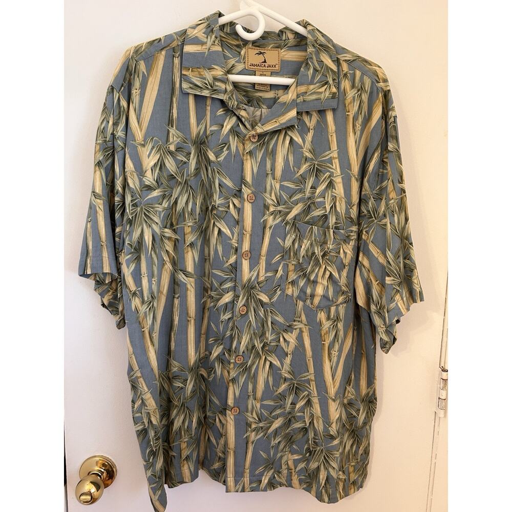Jamaica Jaxx 100% Silk Hawaiian Shirt L